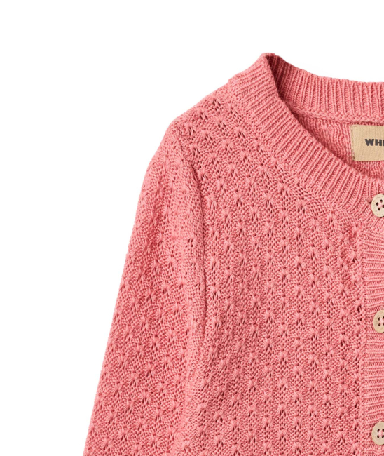 Wheat Knit Cardigan Magnella soft pink
